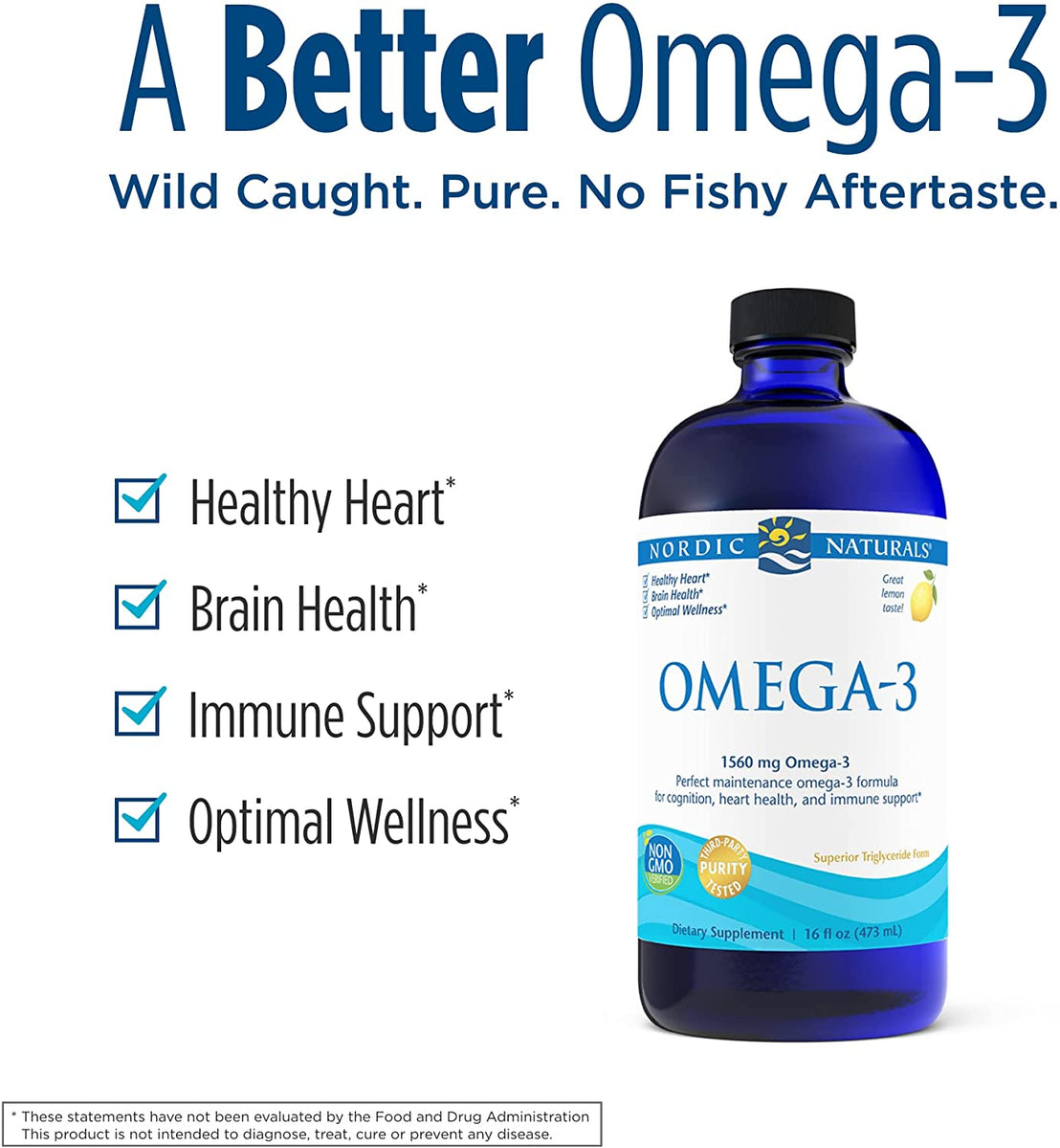 Nordic Naturals Omega-3 Lemon, 1560 mg - 16 fl oz - Fry's Food Stores