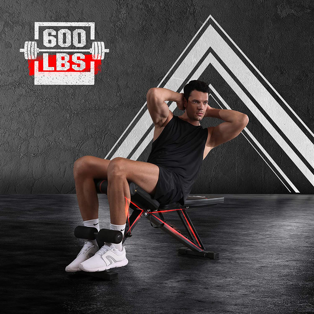 FLYBIRD Adjustable Bench,Utility Weight Bench for Full Body