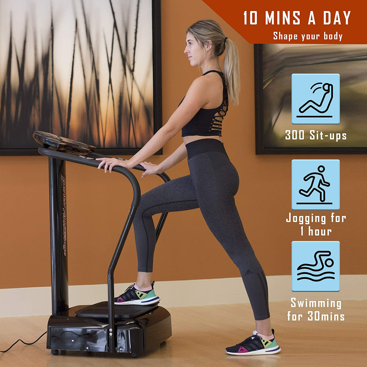 Pinty 2000W Whole Body Vibration Platform Exercise Machine with MP3 Pl  Shop Fitness Doctor