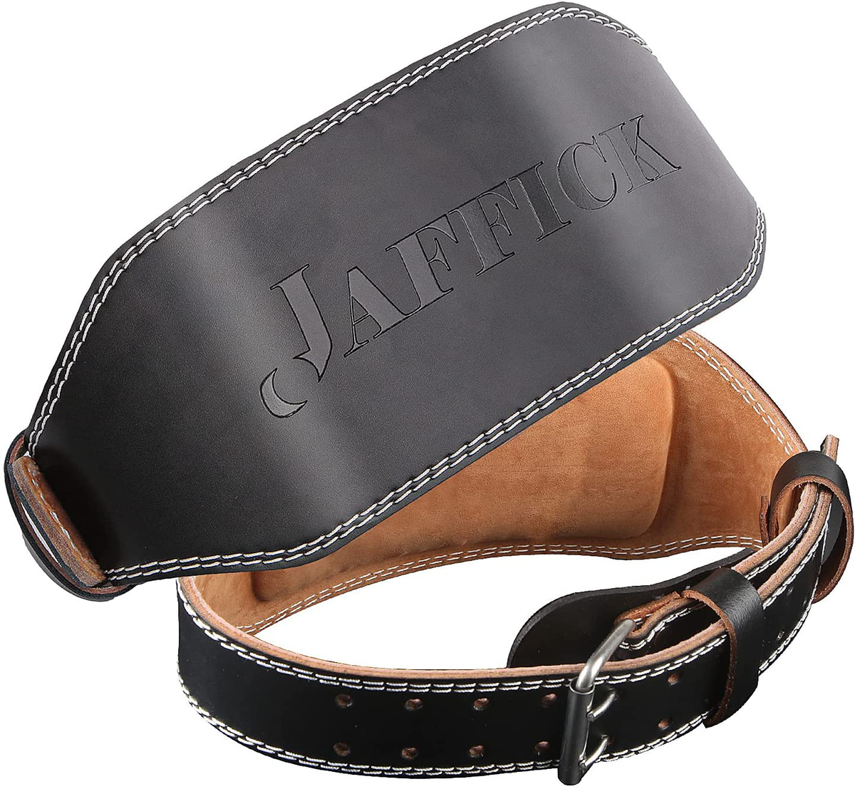  Jaffick Weight Lifting Belt For Ladies (4 Wide) - 100%  Leather Gym Belts Lower Waist Back Support For Women Men Fitness Squat  Deadlift Heavy Duty Cross Training Gym Powerlifting Workout 