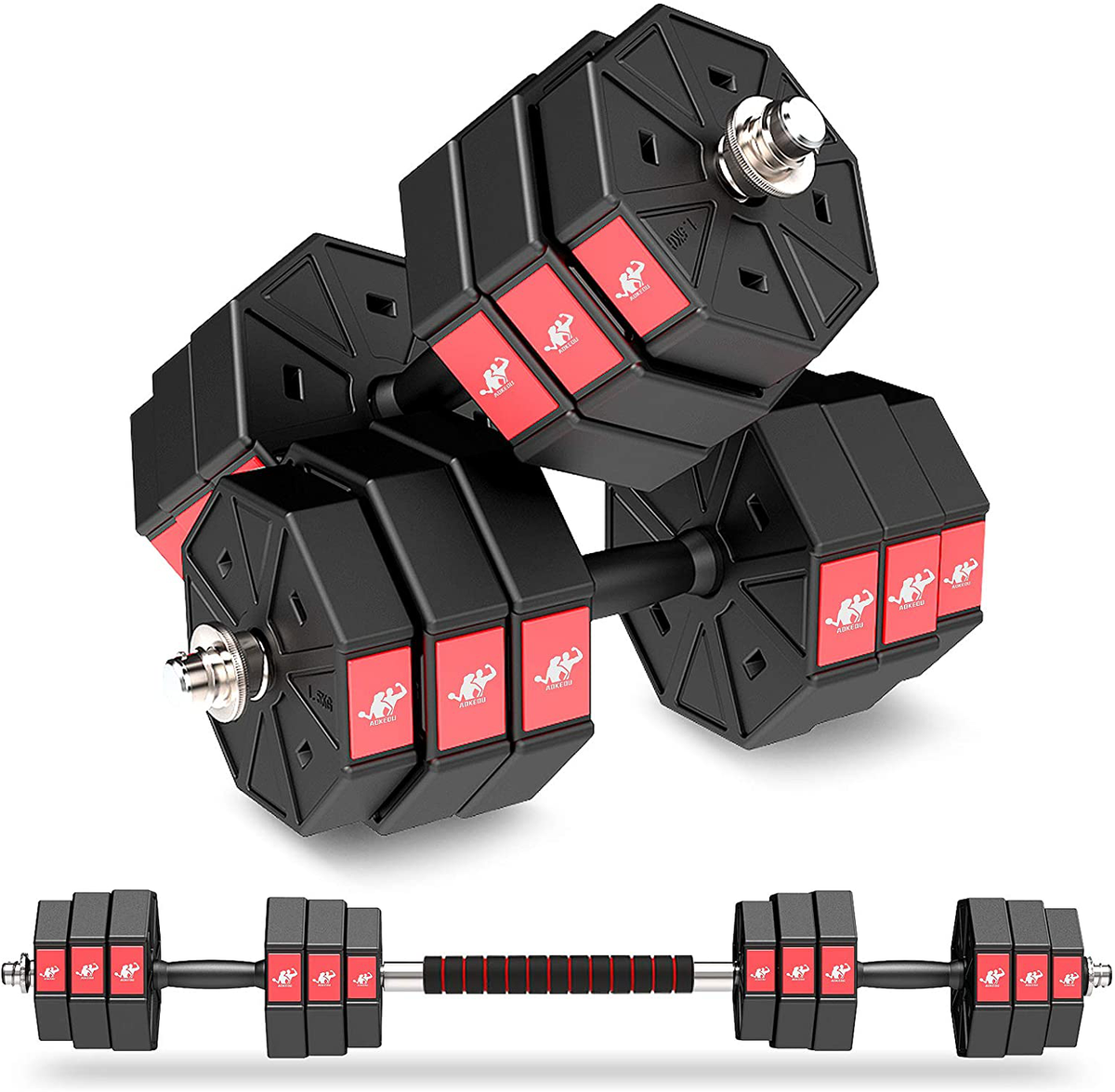 Shanchar adjustable weights dumbbells set dumbbells set for men deals and women with connecting rod can be used as barbell