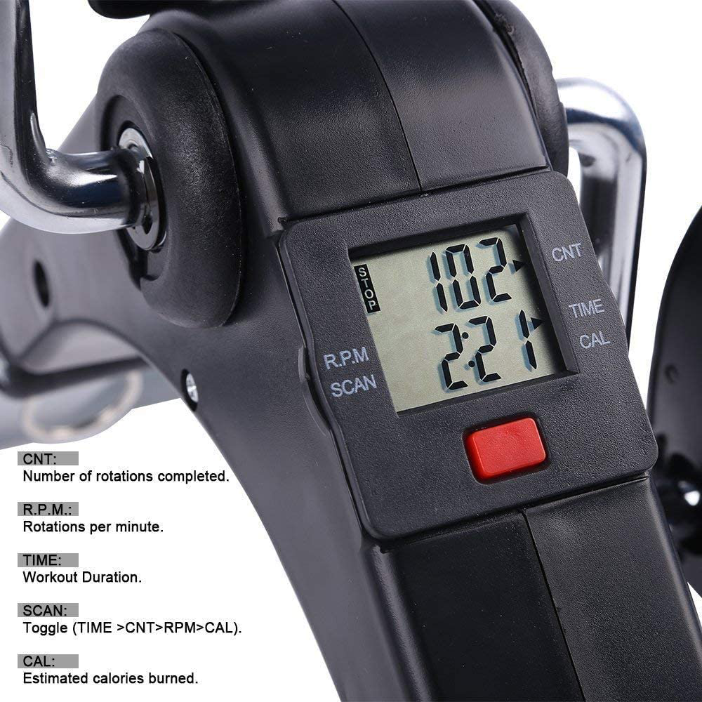 DECELI Under Desk Bike Pedal Exerciser Folding Portable Exercise Peddl Shop Fitness Doctor