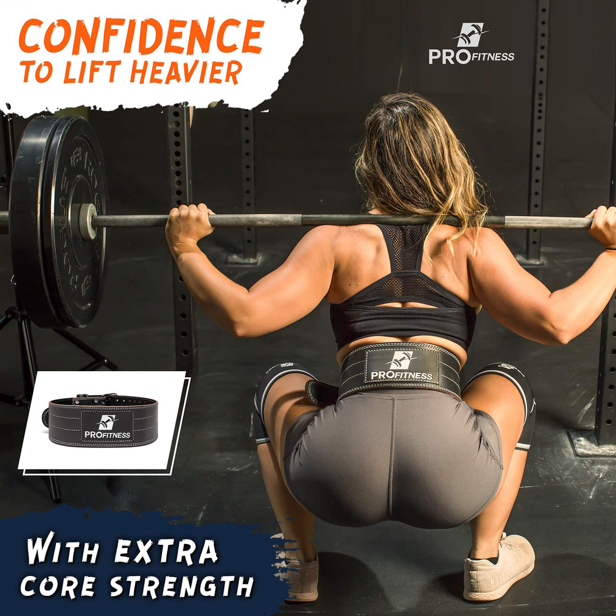 IFAST Weight Lifting Belt, Leather Weight Lifting Belt For Men And Women With 4 Inch Padded Lumbar Support Weightlifting Deadlift Cross Training Power Workout Squats Exercise