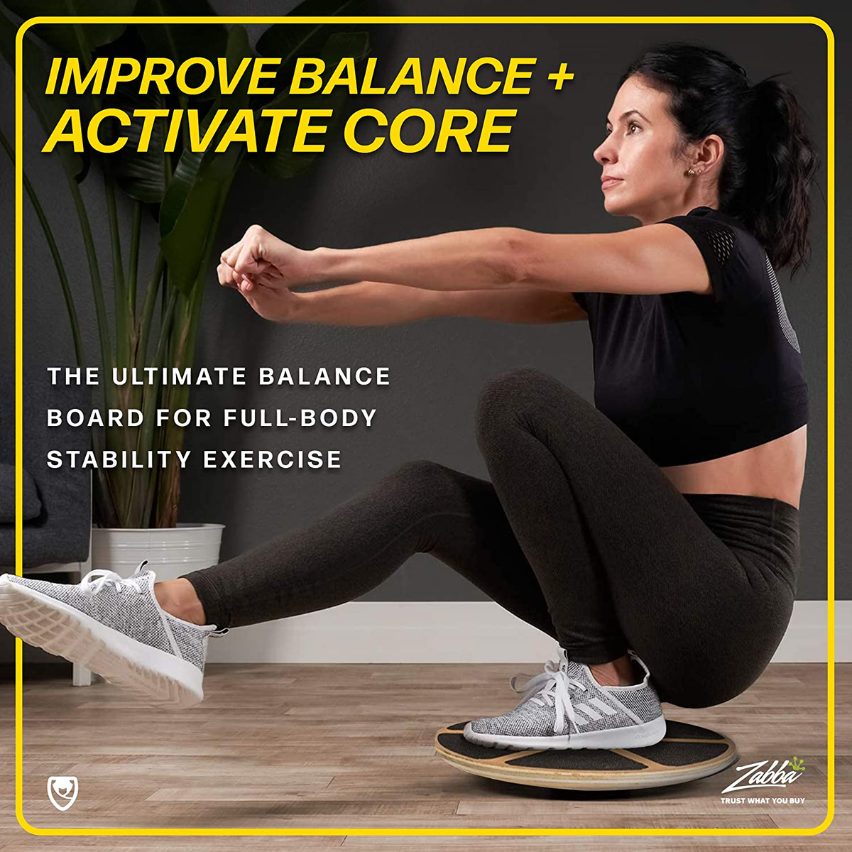 URBNFit Balance Board - Core Trainer - Increase Stability, Strength