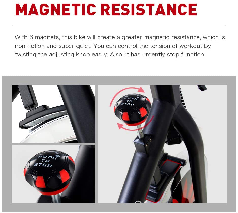 JOROTO Belt Drive Indoor Cycling Bike with Magnetic Resistance