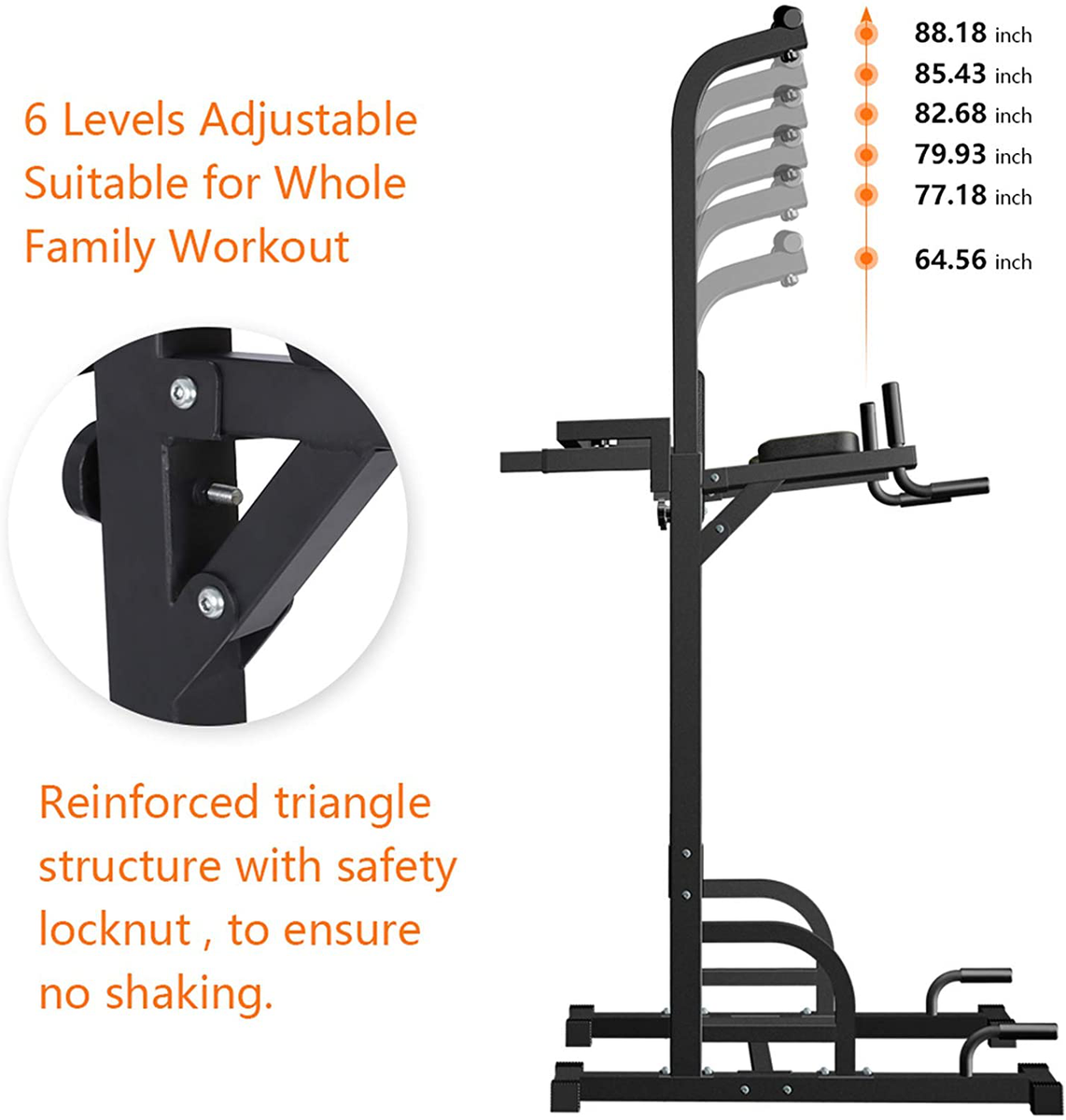 Sportsroyals Power Tower Dip Station Pull Up Bar for Home Gym Strength Shop Fitness Doctor