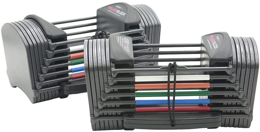 POWERBLOCK Sport 24 Adjustable Dumbbells, Grey, 24 lbs per Hand