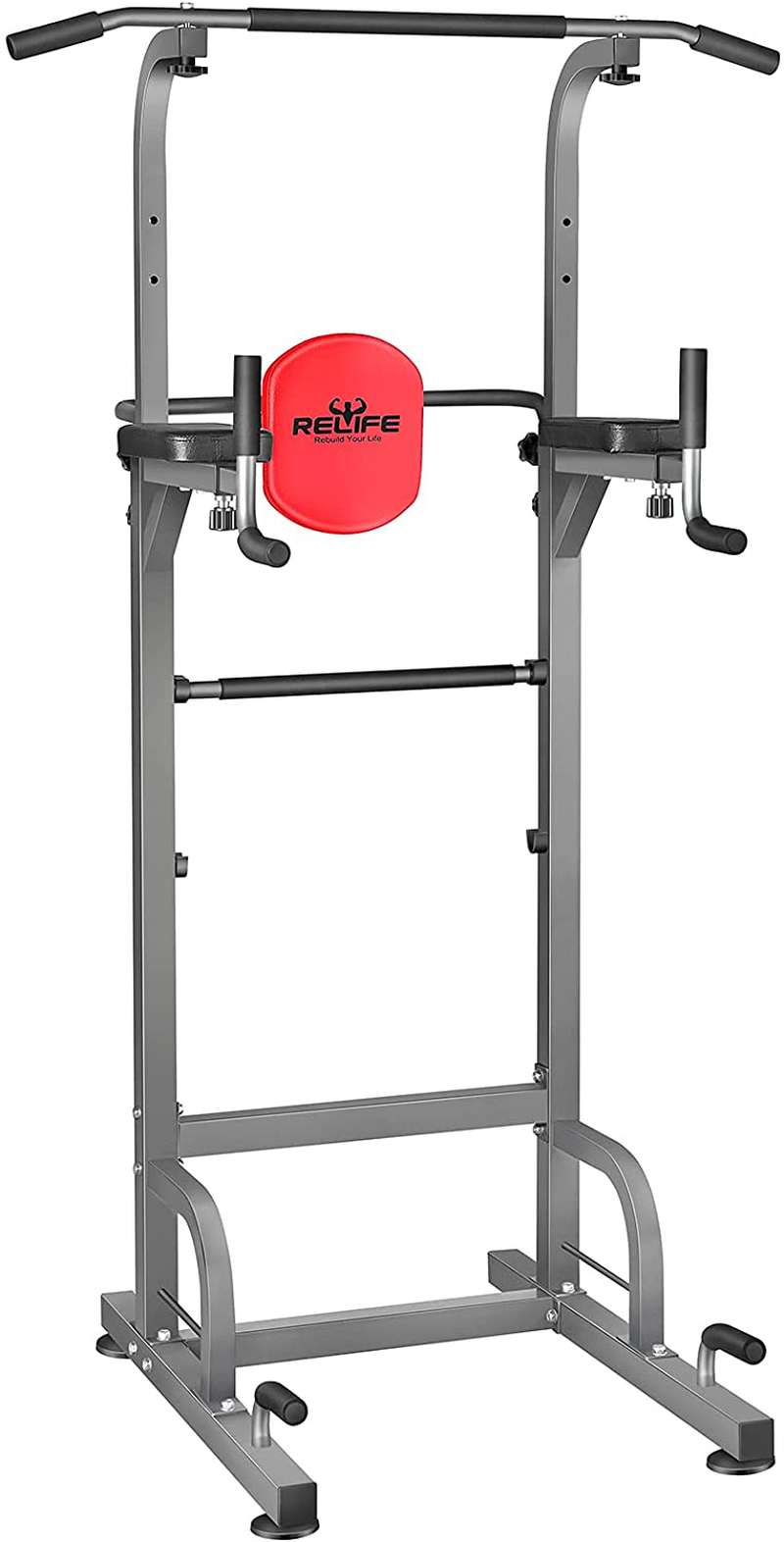 RELIFE REBUILD YOUR LIFE Power Tower Workout Dip Station for Home