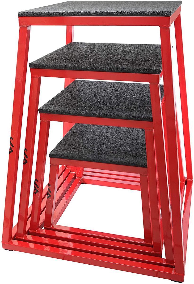 スポーツ・フィットネス U.W.F. COMPLETE BOX stage.1 GoSports Fitness Launch Box 3-in-1 Adjustable Height Wood