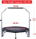 BCAN 40 Foldable Mini Trampoline, Fitness Rebounder with Adjustable F–  Shop Fitness Doctor