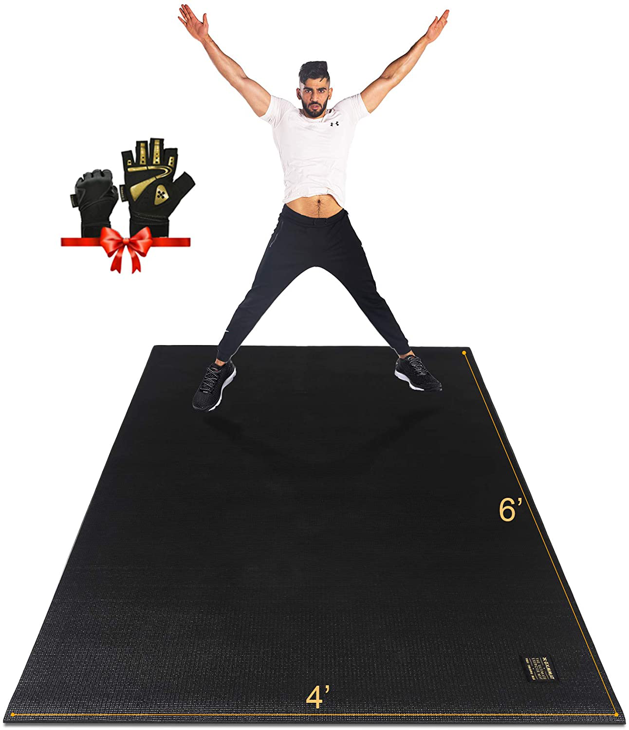 Gxmmat Large Exercise Mat 6'x4'x7mm, Thick Workout Mats for Home