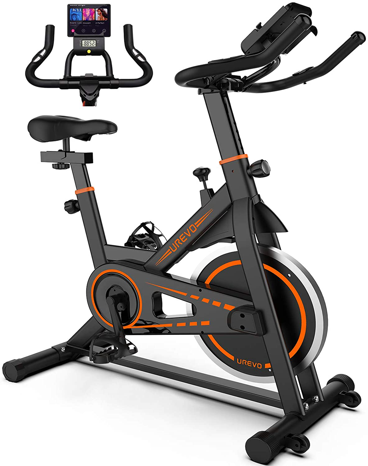 stationary exercise bicycles UREVO Indoor Cycling Bike Stationary,Exercise Bike Workout Bike,Fitnes– Shop Fitness Doctor