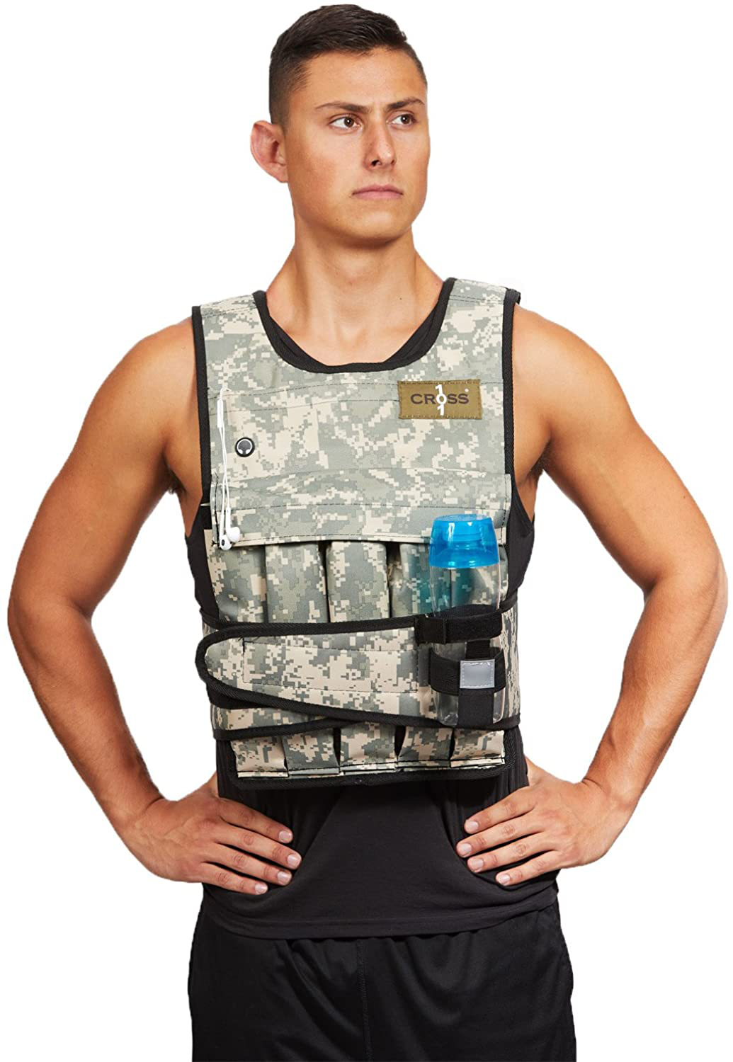 CROSS101 Weighted Vest 20lbs 80lbs with Shoulder Pads Option